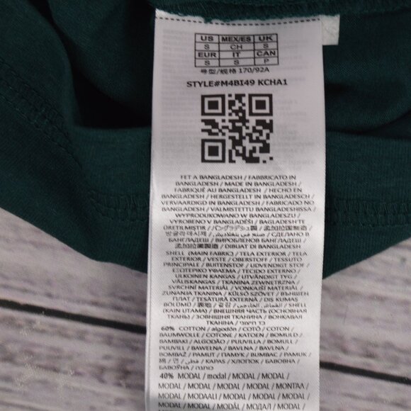 Guess Eco Organic Men’s T-Shirt Green Short Sleeves Logo Size Small Slim Fit NWT - Picture 14 of 16